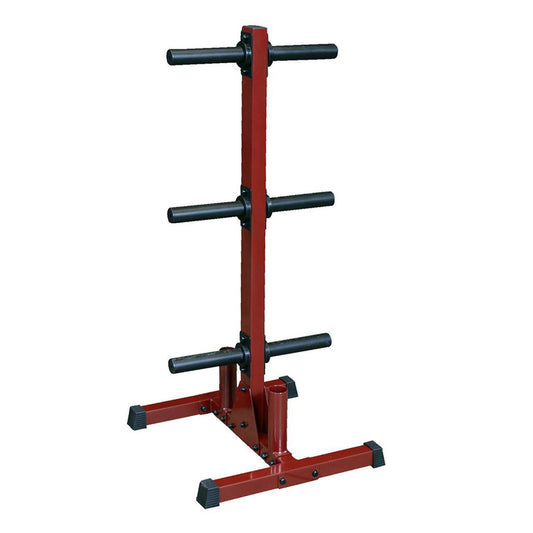 Best Fitness 6-Post Weight Tree and Bar Holder for Olympic Weight Plates