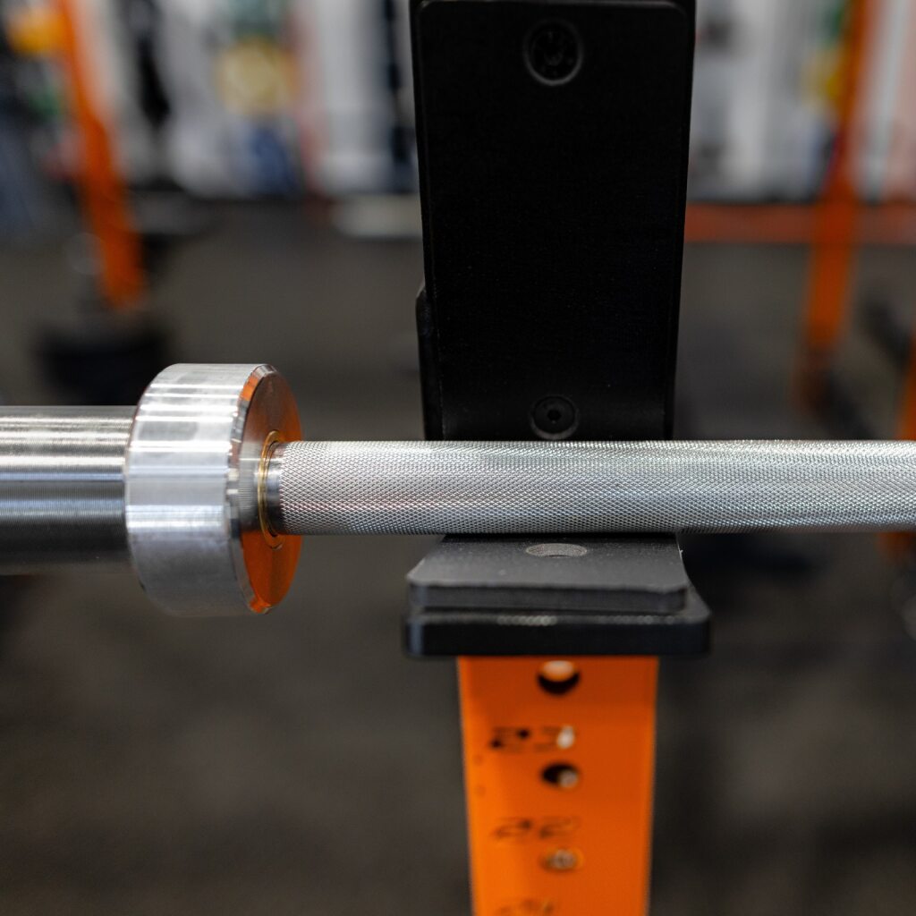 PRx Swift Barbell grooved sleeve close up