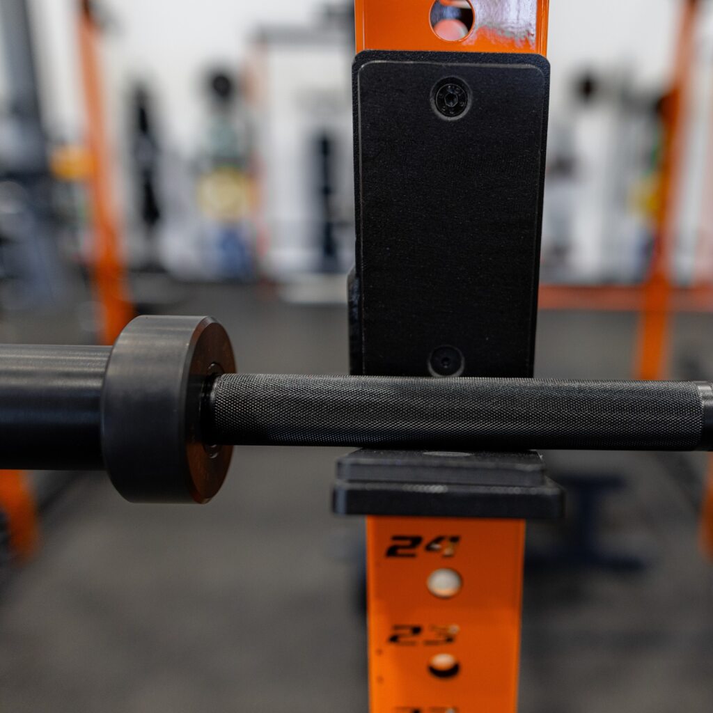 PRx Thresher Barbell volcano knurling close-up