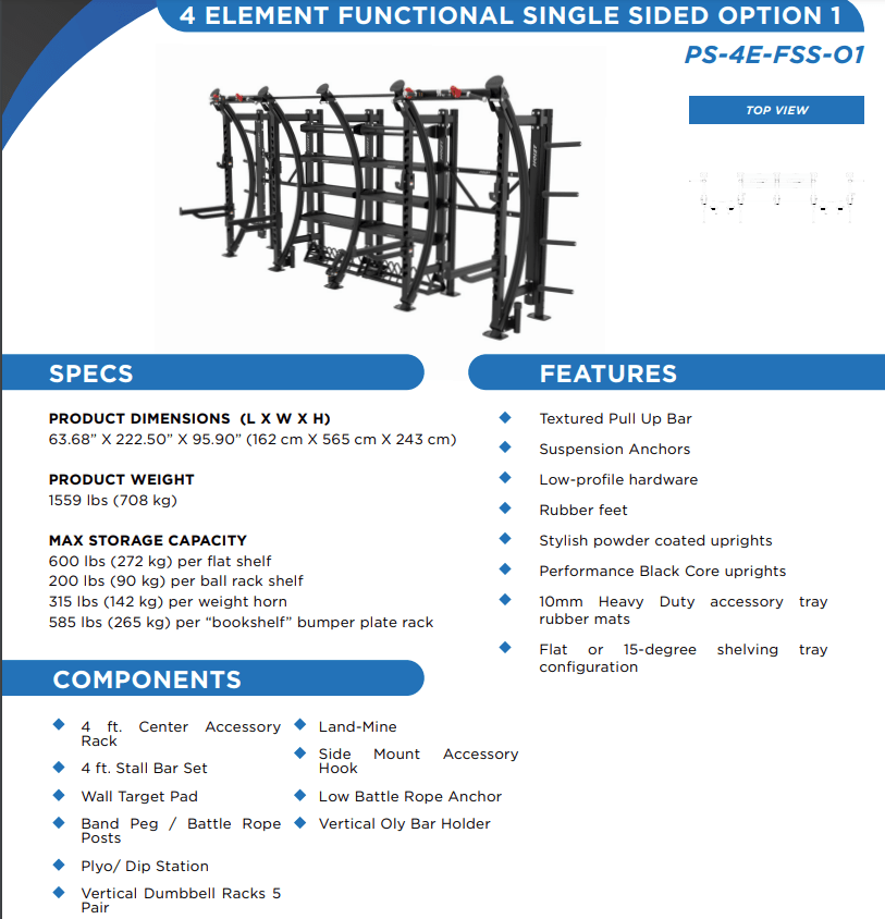 Hoist PS-4E-FSS-01 Four Element Functional Training Setup