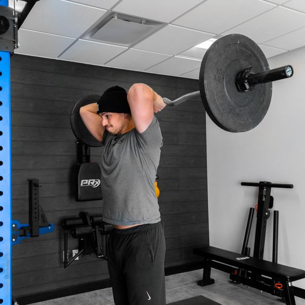 PRx Hammerhead Rackable Curl Bar sleeve detail
