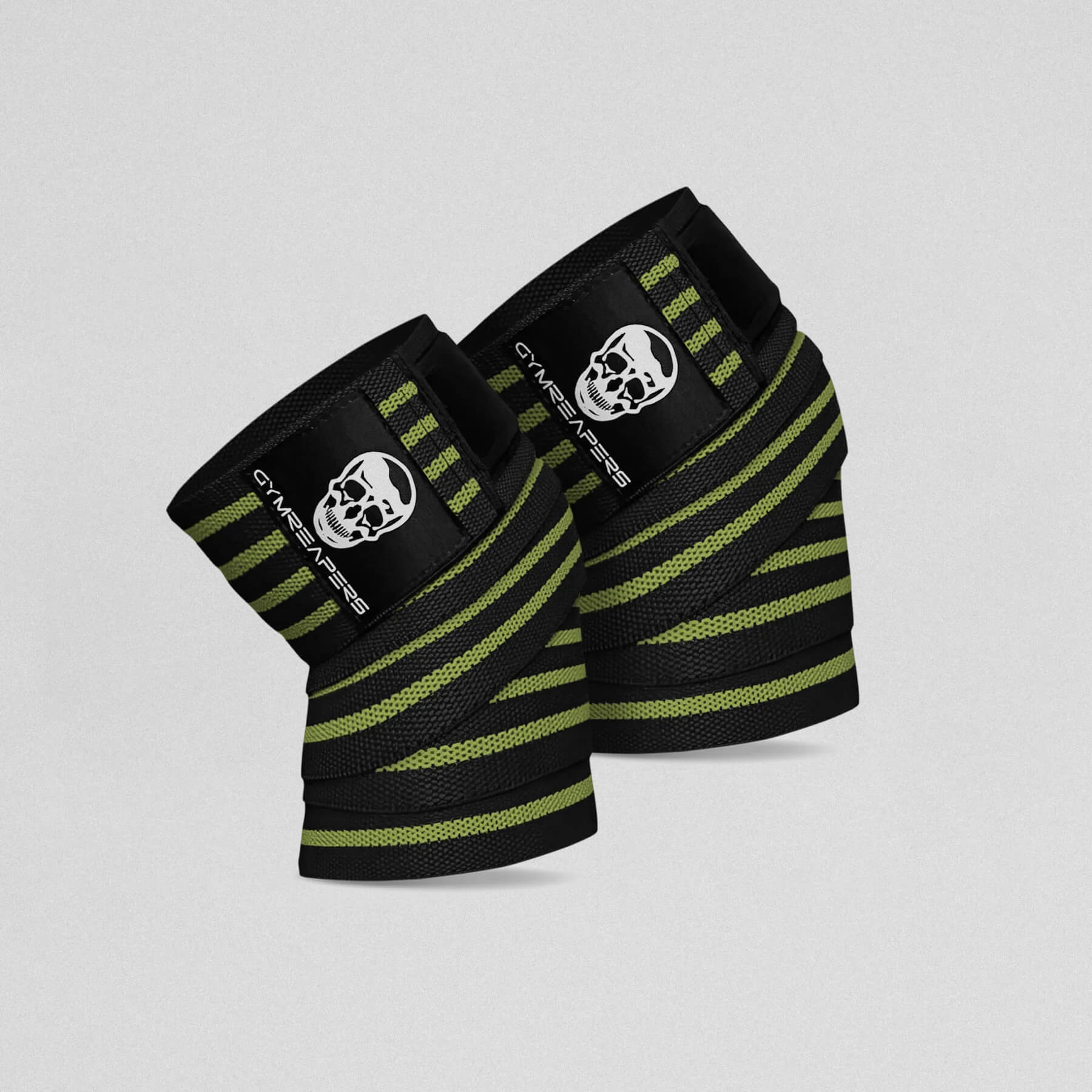 ウエイトトレーニング Gasp Knee wraps, Black/green Training accessories - Buy the GASP Knee Wraps in our shop - GASP
