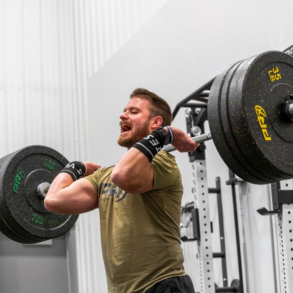 PRx Mako Olympic Barbell sleeve and end cap detail
