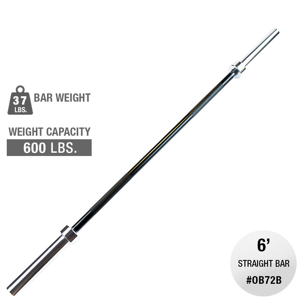 Body-Solid Tools OB72B 6 ft. Black Olympic Bar