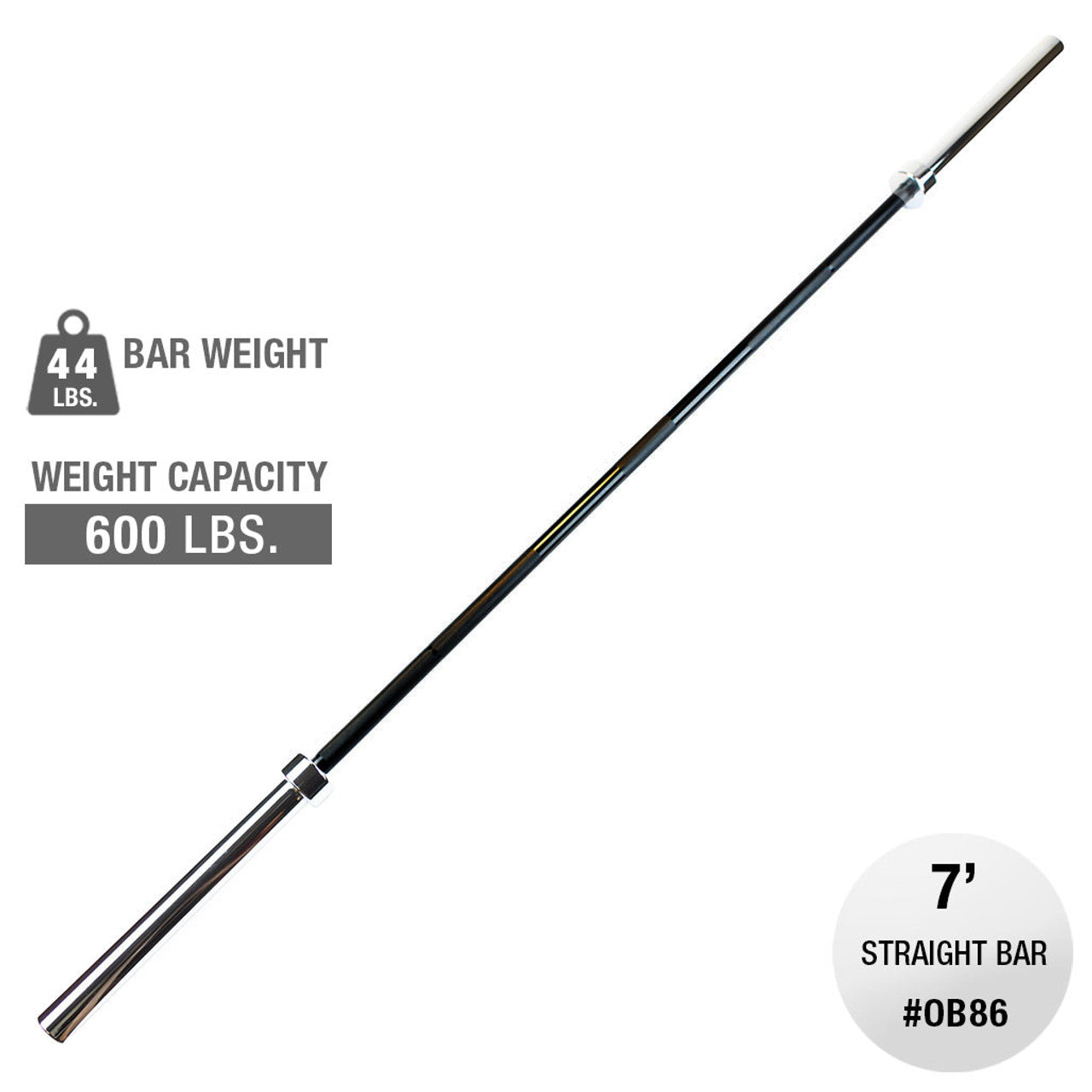 Body-Solid Olympic 7' Bar, Black