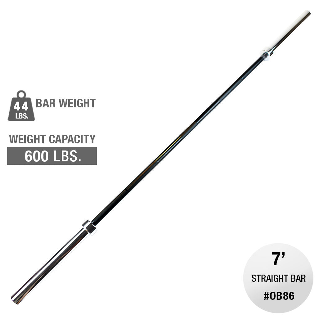 Body-Solid 7 ft. Olympic Barbell - black bar hero