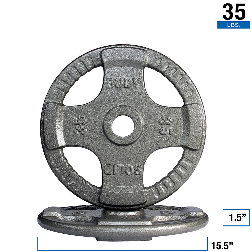 Body-Solid Gray Grip Cast Iron Olympic Set