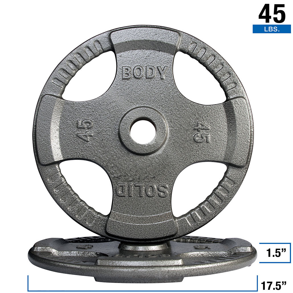 Body-Solid Gray Grip Cast Iron Olympic Set