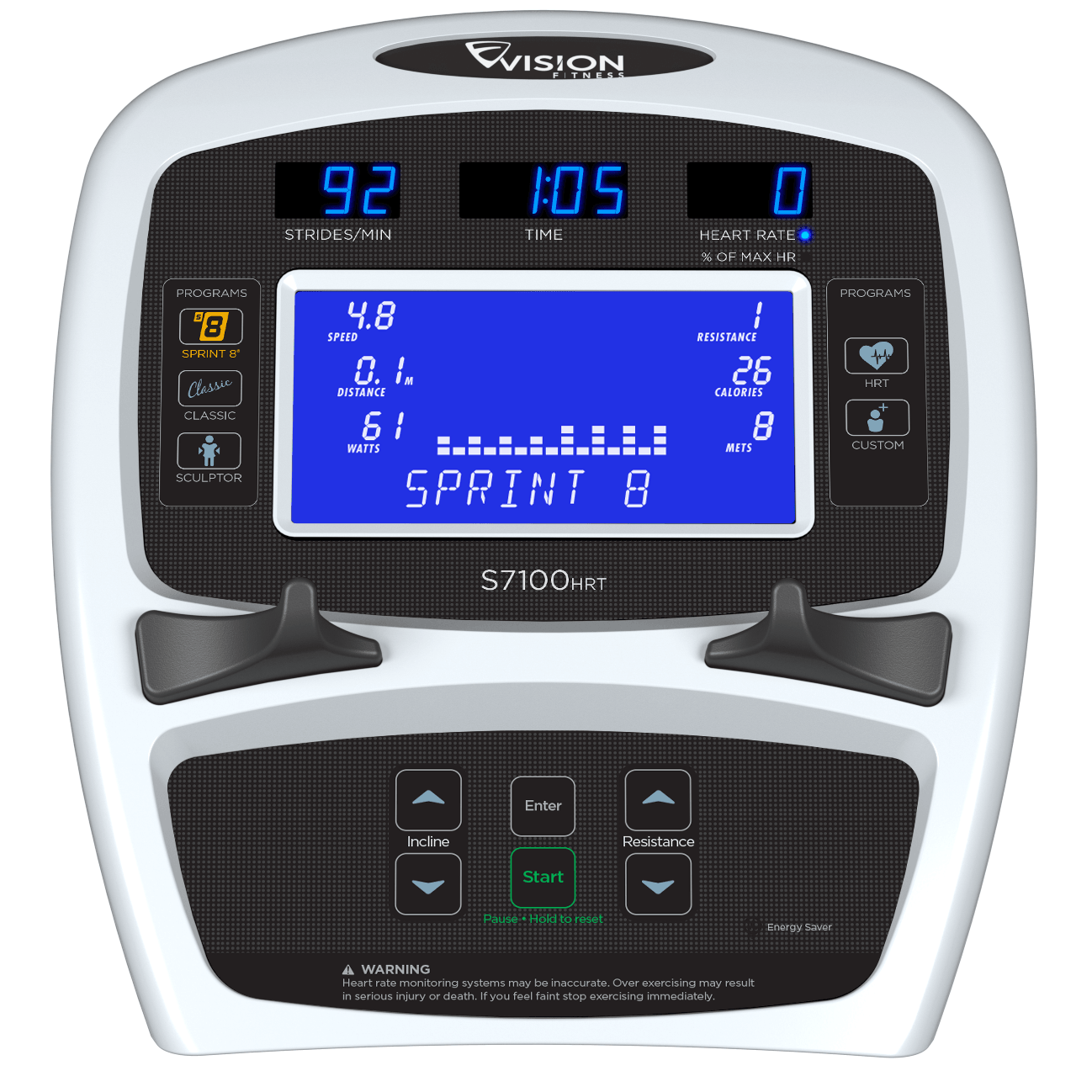 Elíptica de suspensión Vision Fitness S7100E para el hogar