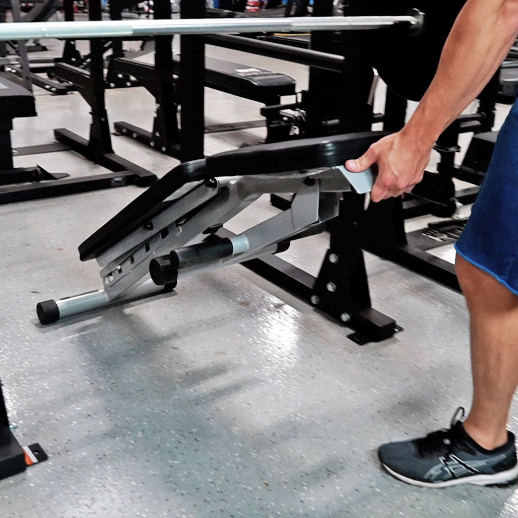 Powerline Folding Weight Bench, 7 Positions, No Assembly Required - adjusting bench