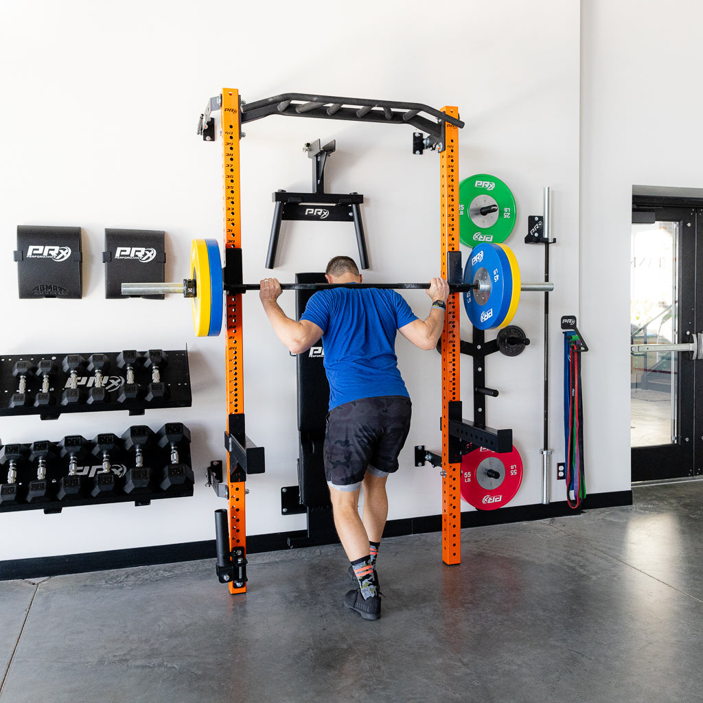 PRx Profile PRO Squat Rack multi-grip pull-up bar