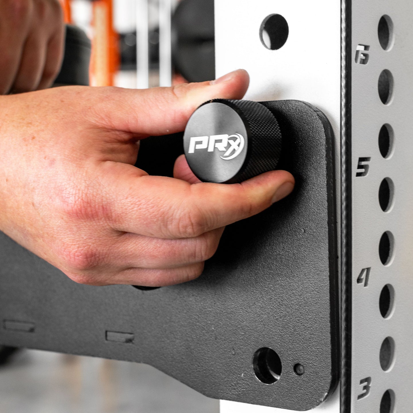 PRx Mag Pin seated in a 5/8 inch rack upright hole
