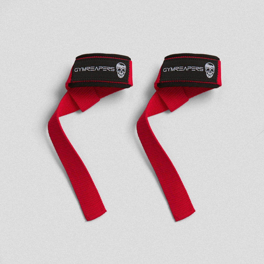 Lifting Straps | Premium Padded Weightlifting Straps - Red/Black