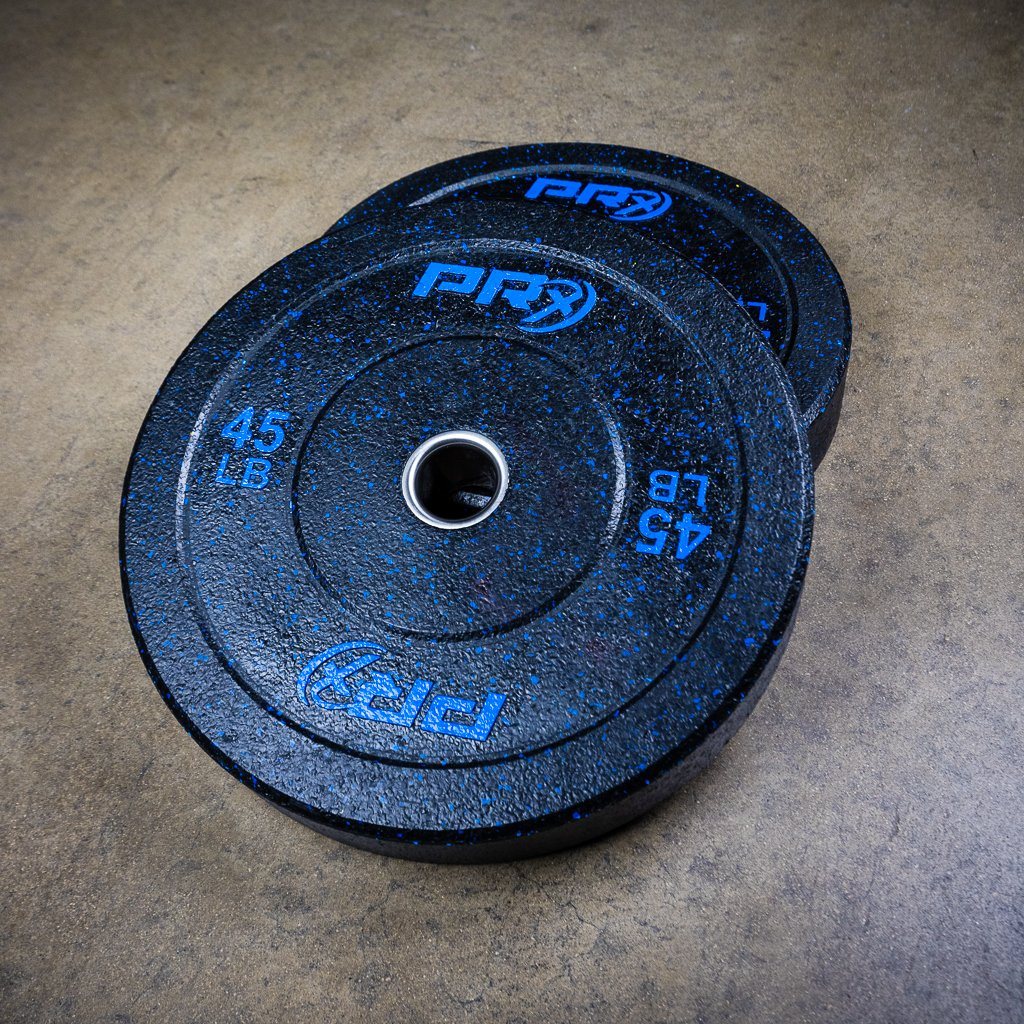 PRx Color Fleck Bumper Plate face with color-coded fleck detail