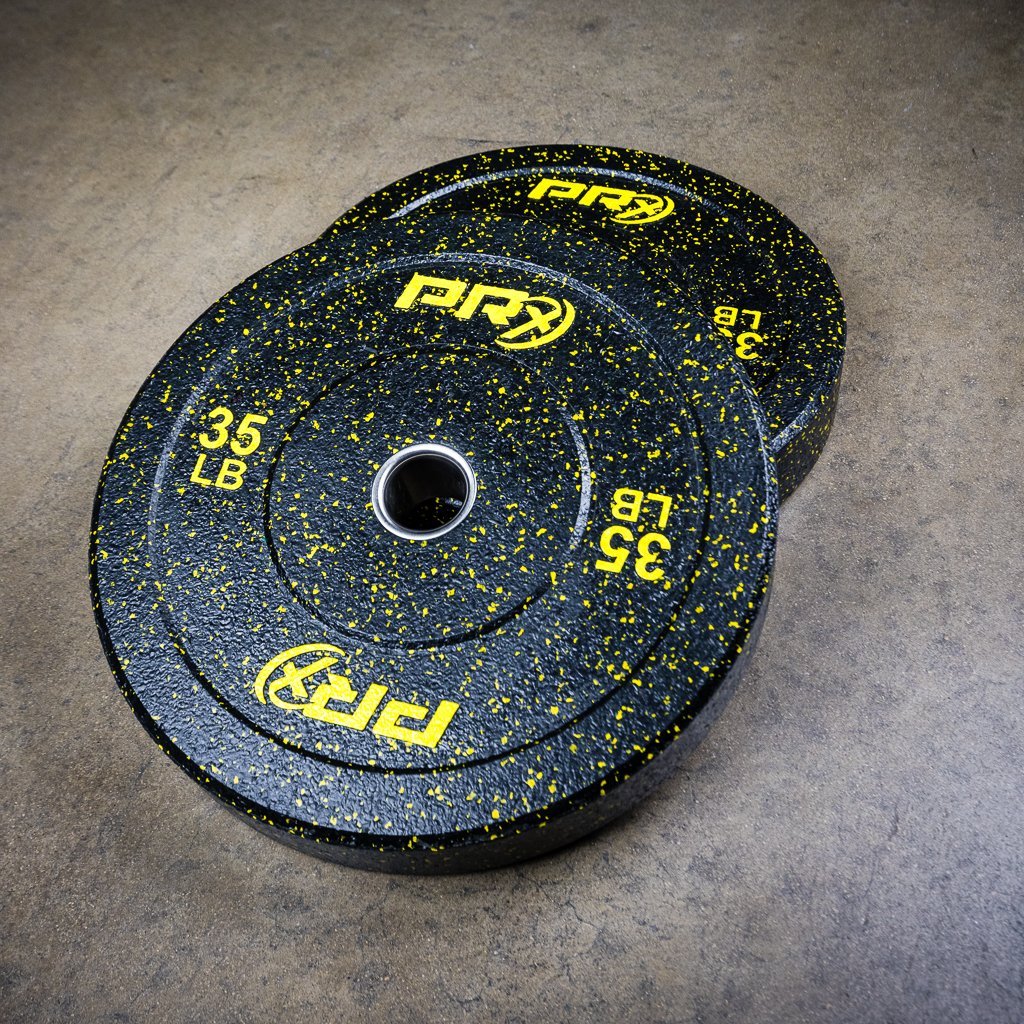 Edge view of a PRx Color Fleck Bumper Plate