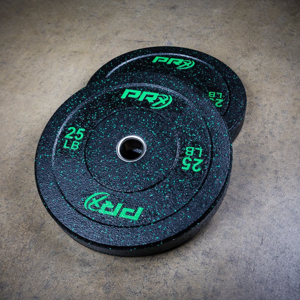 PRx Color Fleck Bumper Plate collar insert and Olympic opening