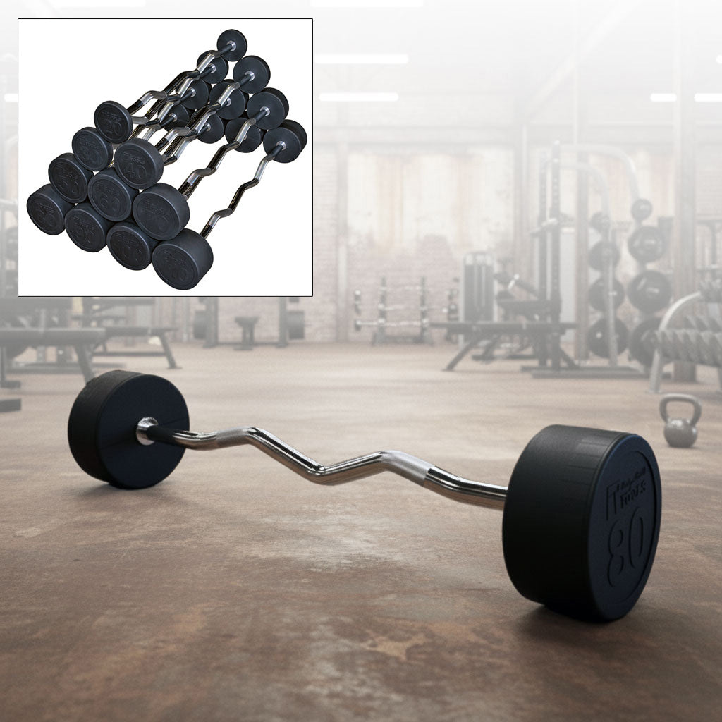 Body-Solid Tools SBZ fixed weight EZ curl barbells