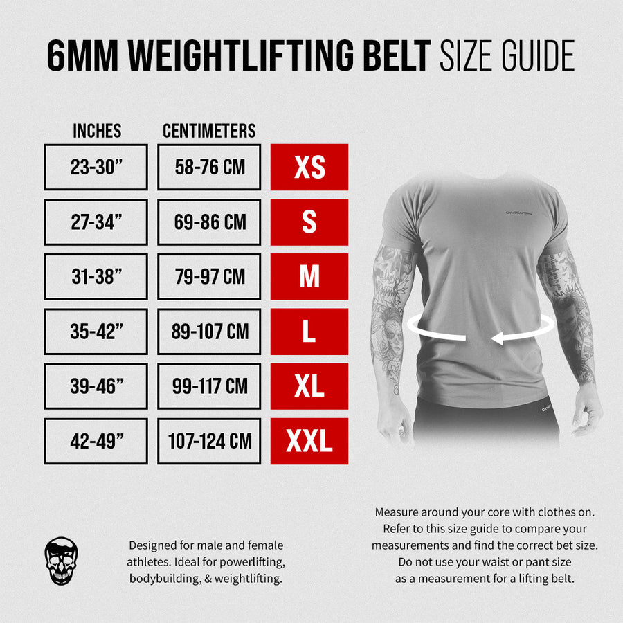 6mm Weightlifting Belt