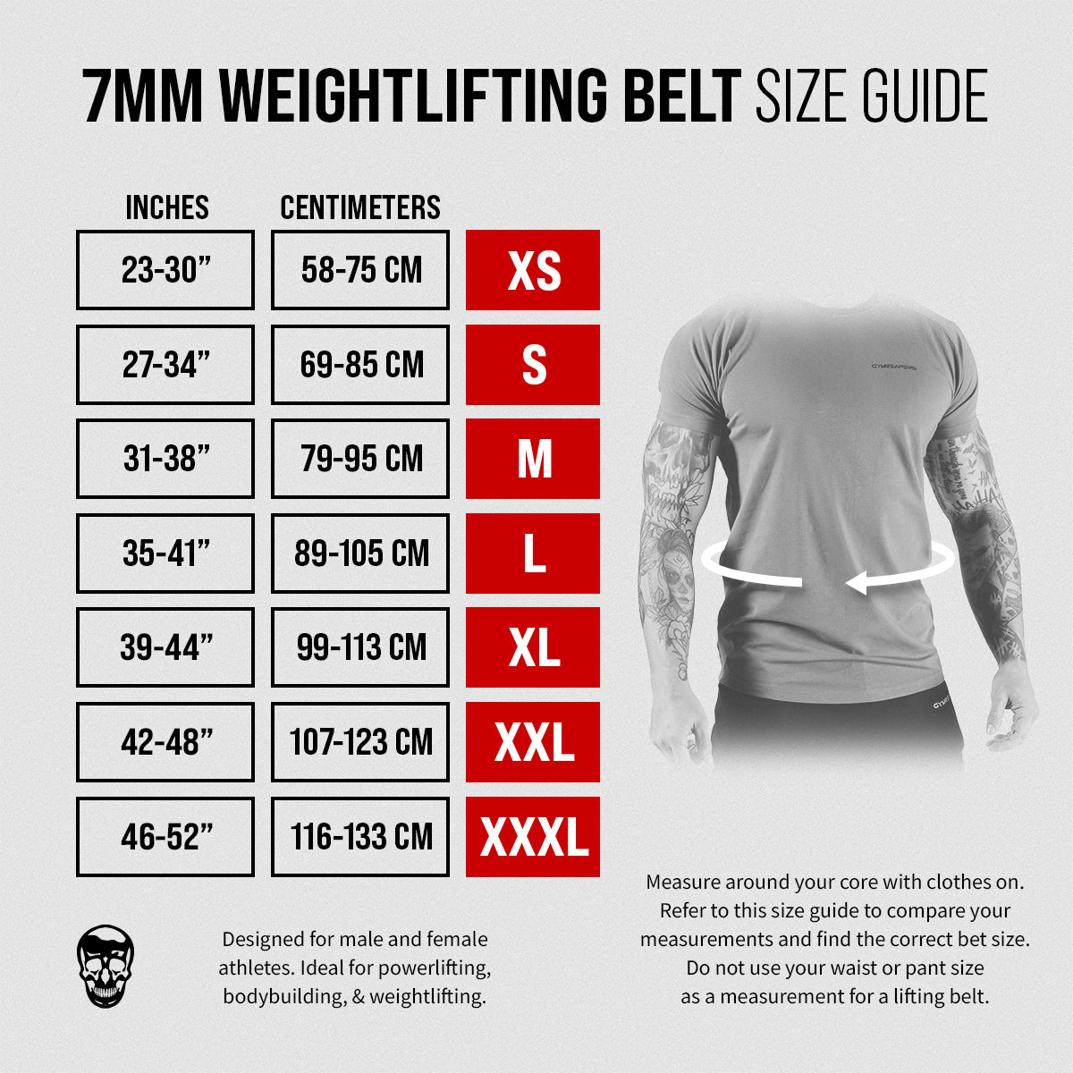 Gymreapers Weightlifting Belt | 7mm Leather Back Support
