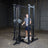Body-Solid Pro ClubLine Half Rack Lat Attachment - installed on half rack
