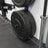 Close view of a PRx weight plate storage peg holding bumper plates
