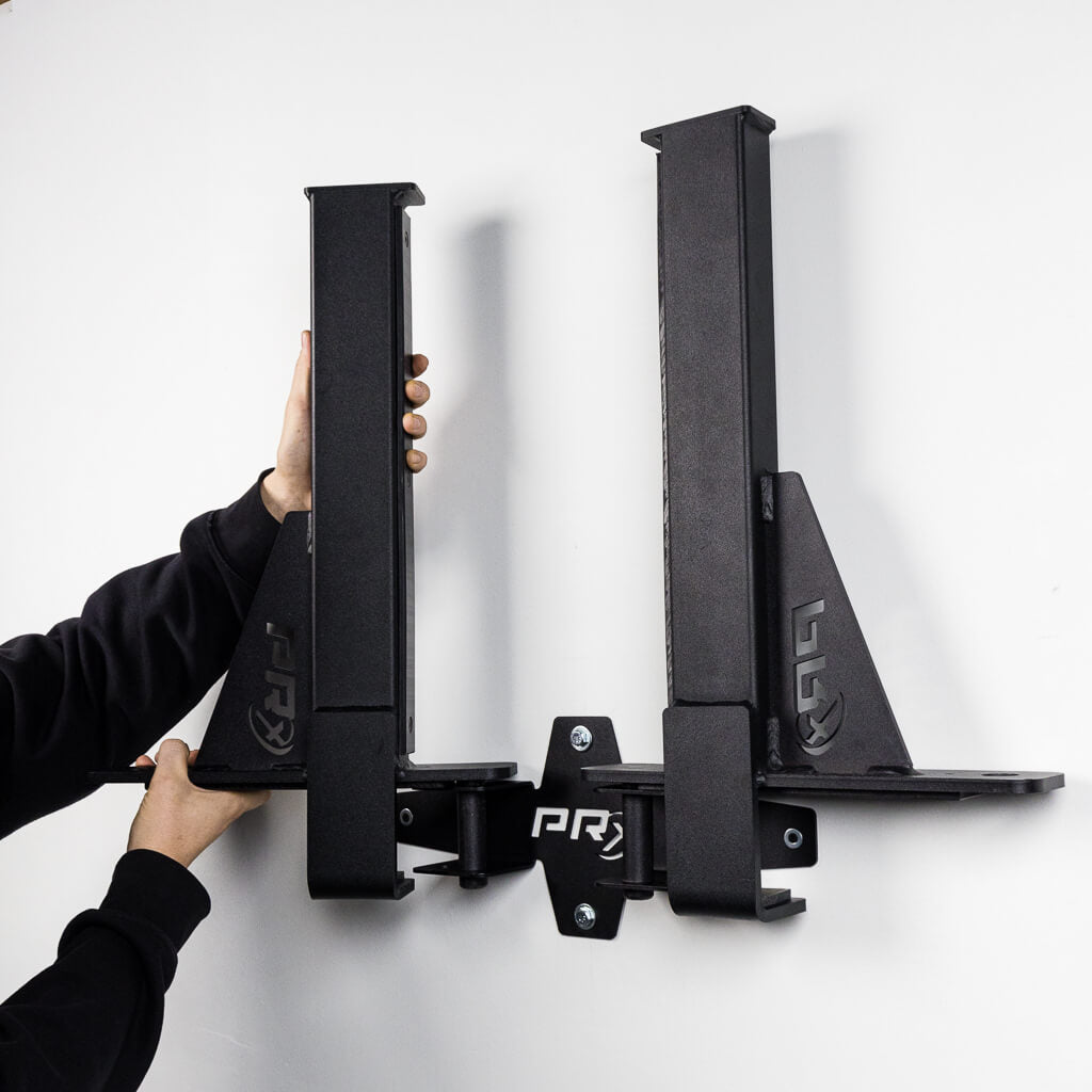 PRx Spotter Arm Storage unit showing 1 inch and 5/8 inch holes