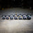 Single PRx powder coated cast iron kettlebell in black