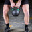 Black powder coat finish detail on a PRx cast iron kettlebell