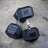 Rubber coated hex head detail on a PRx dumbbell
