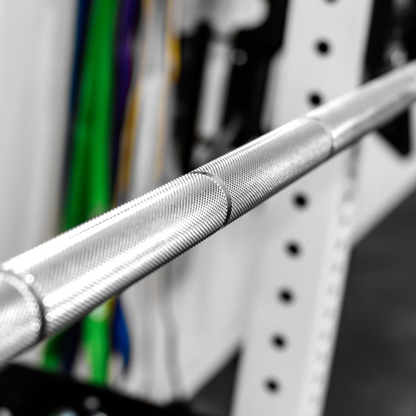 PRx Reef Power Barbell centre knurl detail